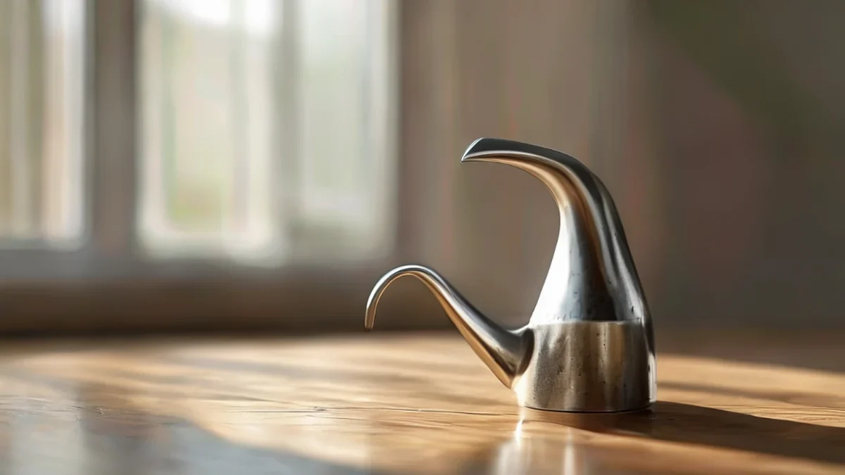 Aluminum spout with smooth surface and cylindrical shape