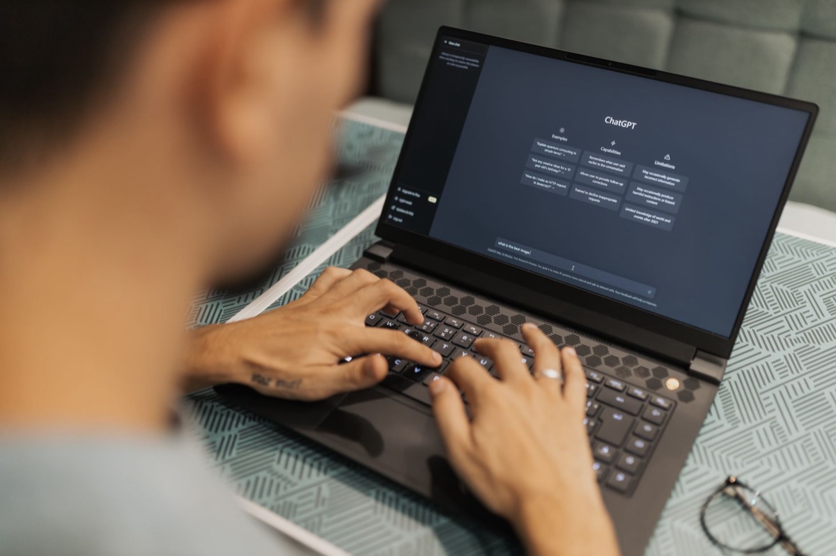 Split-Screen Laptop Interface
